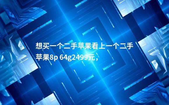 想买一个二手苹果看上一个二手苹果8p 64g2499元，